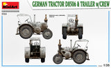 Miniart 35314 1/35 scale German Tractor D8506 & Trailer with crew 6 - BlackMike Models