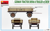 Miniart 35314 1/35 scale German Tractor D8506 & Trailer with crew 9 - BlackMike Models