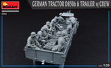 Miniart 35314 1/35 scale German Tractor D8506 & Trailer with crew 4 - BlackMike Models