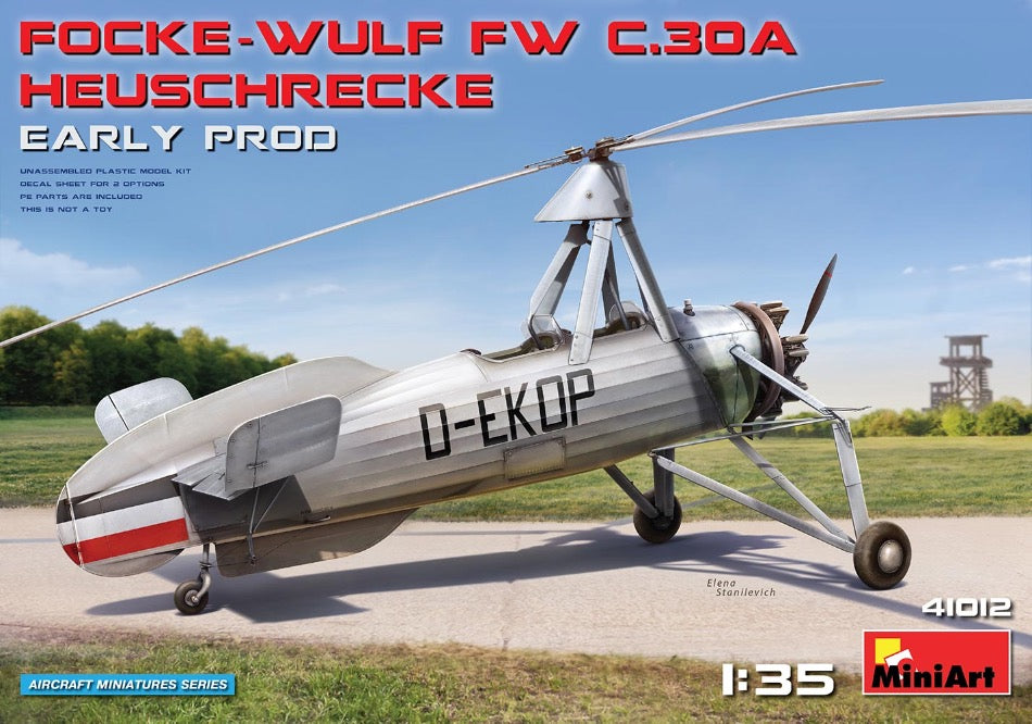Miniart 41012 1/35 Focke-Wulf Fw C.30A Heuschrecke Early version boxart - BlackMike Models