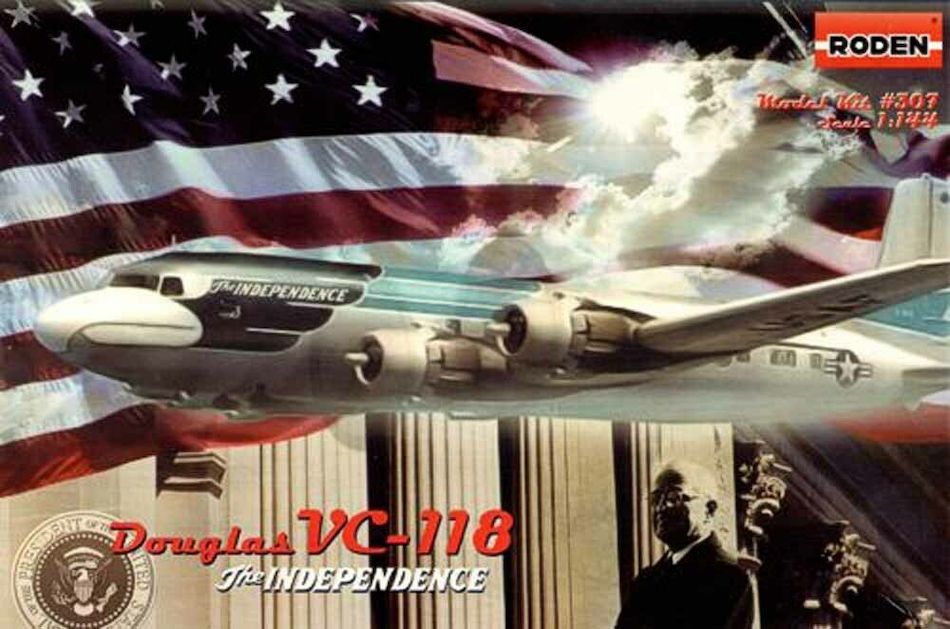 Roden 307 1/144 scale Douglas VC-118 "The Independence" Presidential Aircraft kit - BlackMike Models