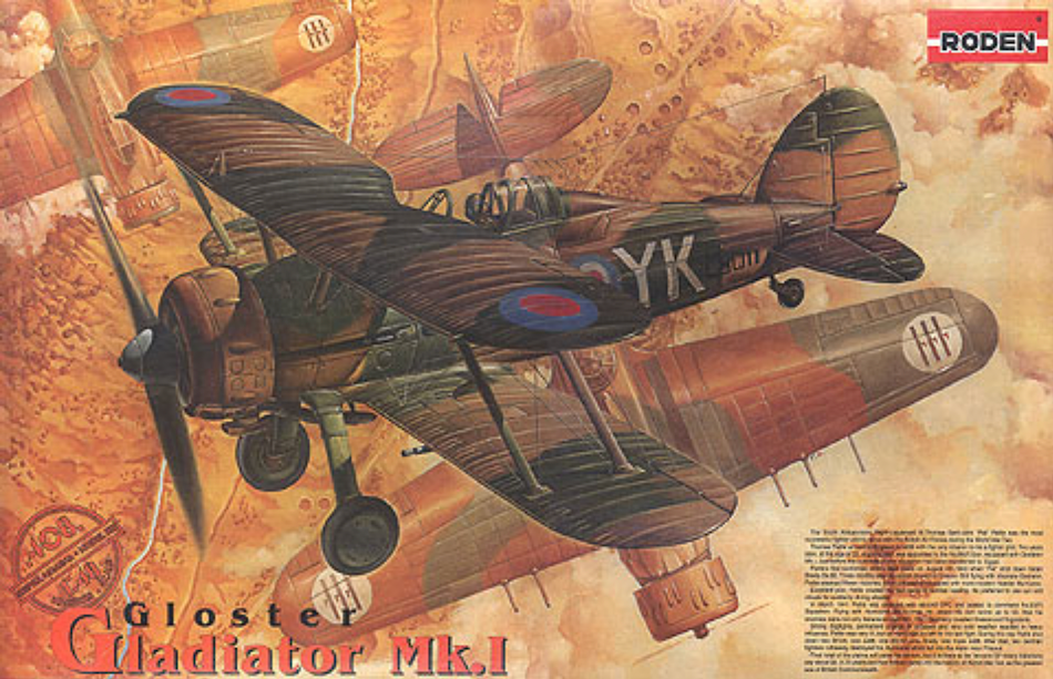 Roden 408 1/48 scale Gloster Gladiator Mk.I kit - BlackMike Models