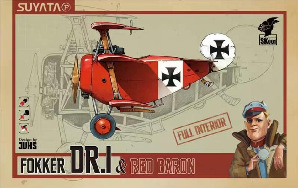 Suyata SK001 Cartoon Fokker Dr.1 and Red Baron easy build kit - BlackMike Models