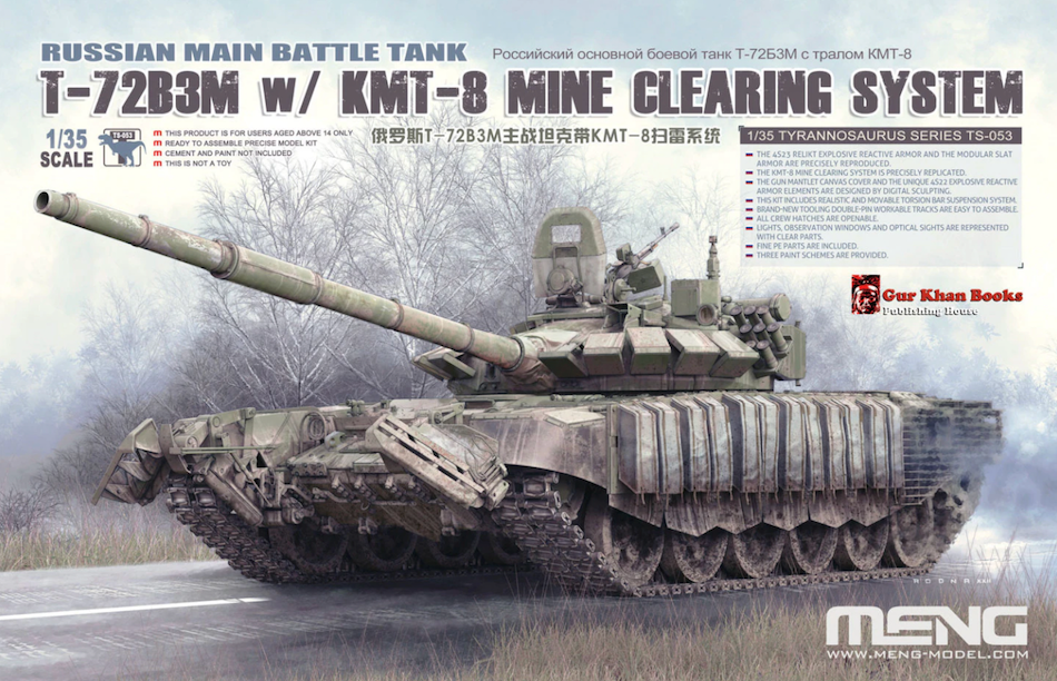 Meng TS-053 Russian T-72B3M with KMT-8 mine clearance system kit - BlackMike Models
